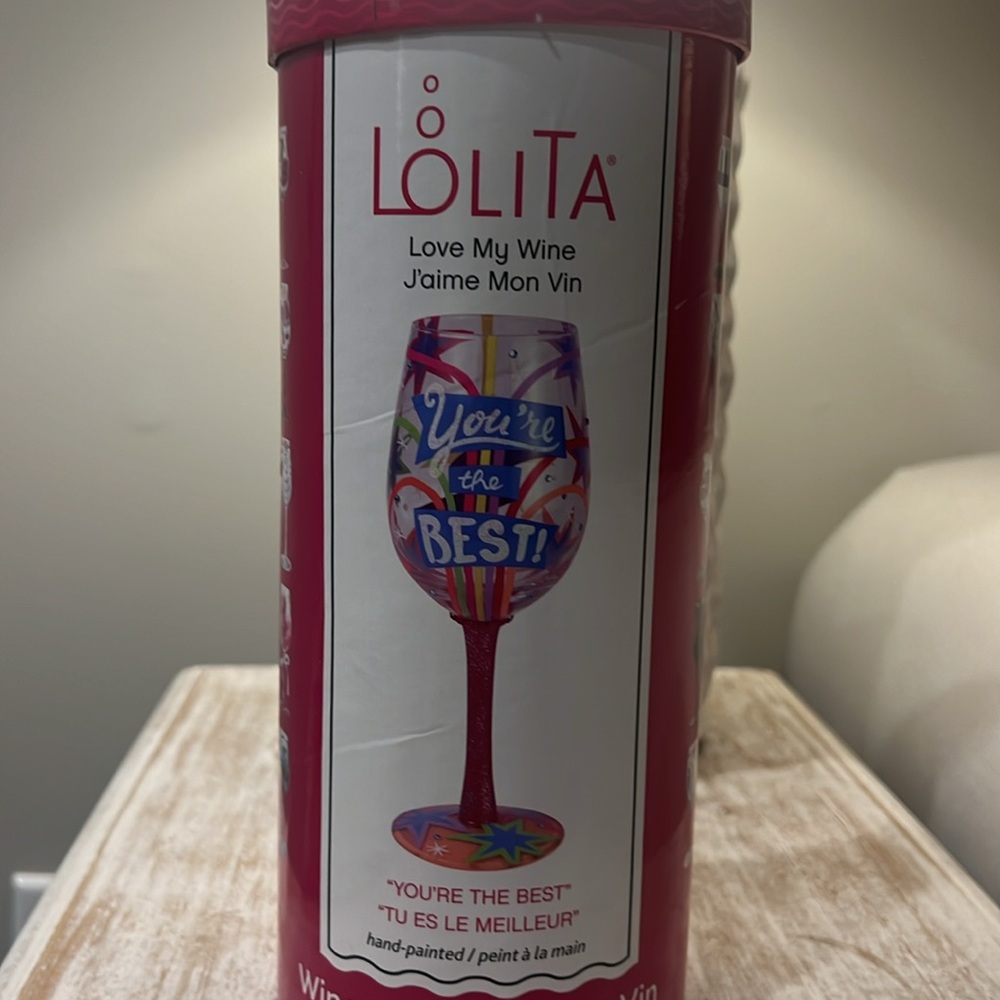 Lolita “YOU’RE THE BEST” wineglass - Picture 8 of 8